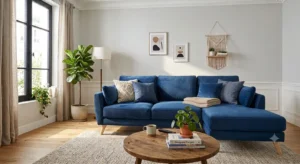 Canapé d'angle 3 places pas cher idéal pour optimiser un coin de salon