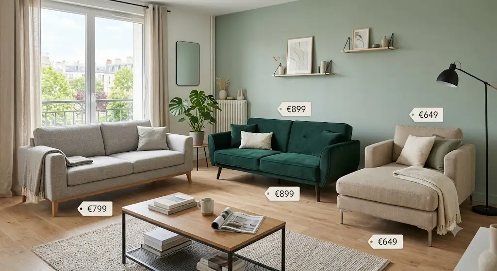 Sélection des meilleur canapé moins de 1000 euros pour un salon moderne et élégant.
