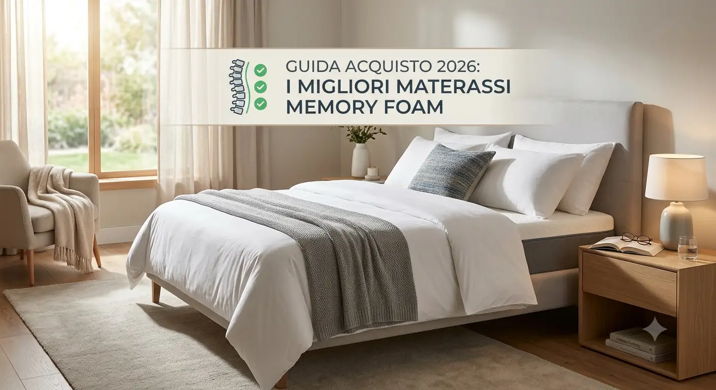 Panoramica dei migliori materassi memory foam del 2026 per un riposo ergonomico